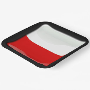 Assiettes En Carton Drapeau de la Pologne