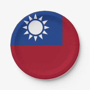 Assiettes En Carton Drapeau de la République de Chine de Taiwan