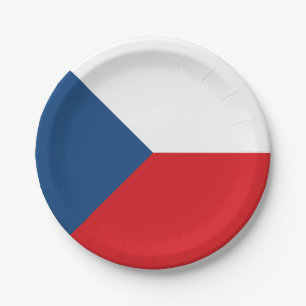 Assiettes En Carton Drapeau de la République tchèque