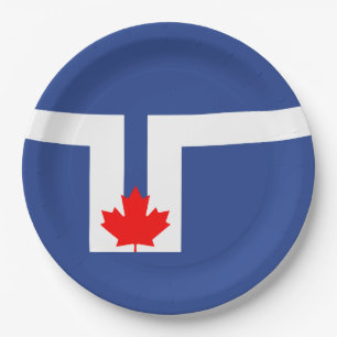 Assiettes En Carton Drapeau de la ville de Toronto (Canada)