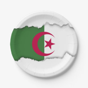Assiettes En Carton Drapeau de l'Algérie