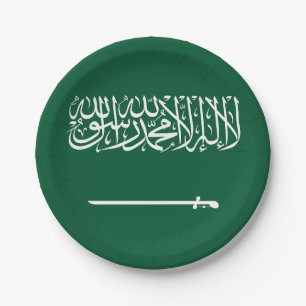 Assiettes En Carton Drapeau de l'Arabie saoudite