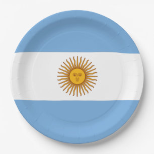 Assiettes En Carton Drapeau de l'Argentine