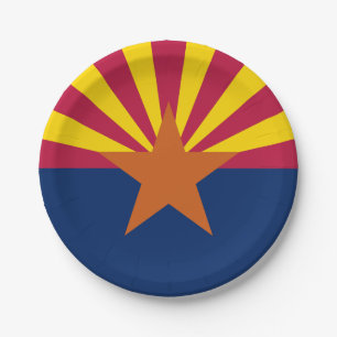 Assiettes En Carton Drapeau de l'Arizona