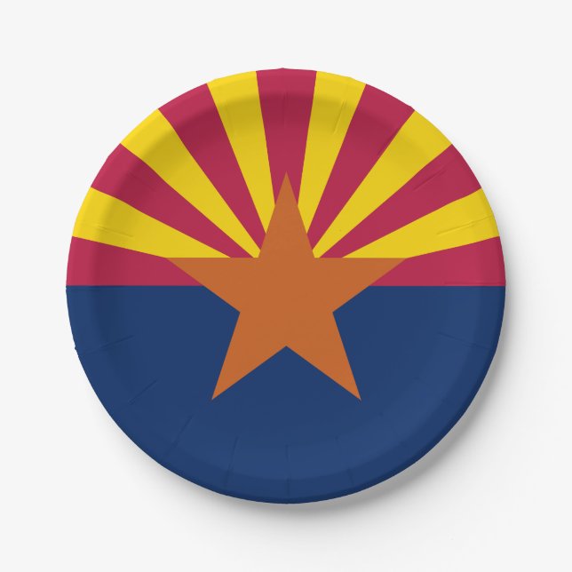 Assiettes En Carton Drapeau de l'Arizona (Devant)
