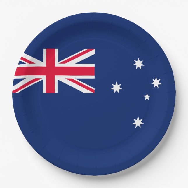 Assiettes En Carton Drapeau de l'Australie (Devant)