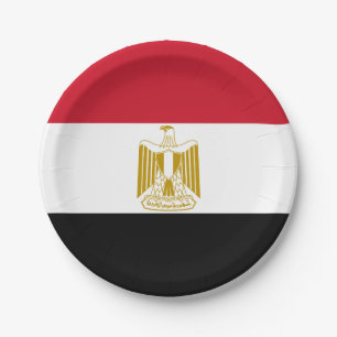 Assiettes En Carton Drapeau de l'Égypte