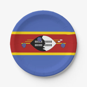 Assiettes En Carton Drapeau de l'Eswatini
