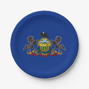 Assiettes En Carton Drapeau de l'État de Pennsylvanie