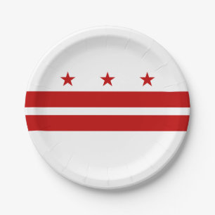 Assiettes En Carton Drapeau de l'État de Washington DC