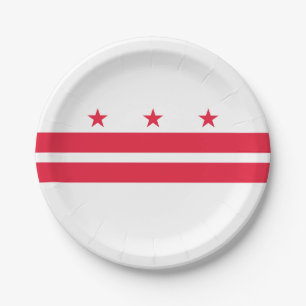 Assiettes En Carton Drapeau de l'État de Washington DC