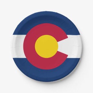 Assiettes En Carton Drapeau de l'État du Colorado