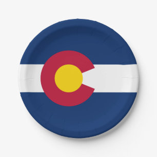 Assiettes En Carton Drapeau de l'État du Colorado