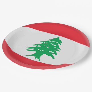 Assiettes En Carton Drapeau de Libanais du Liban