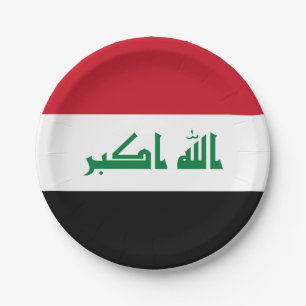Assiettes En Carton Drapeau de l'Irak
