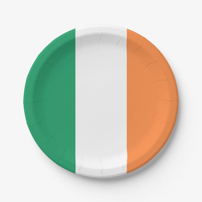 Assiettes En Carton Drapeau de l'Irlande (Devant)