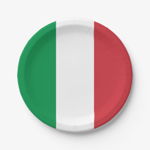 Assiettes En Carton Drapeau de l'Italie