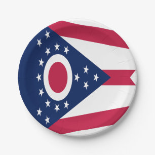 Assiettes En Carton Drapeau de l'Ohio