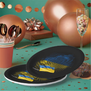 Assiettes En Carton Drapeau de l'Ukraine