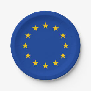 Assiettes En Carton Drapeau de l'Union européenne