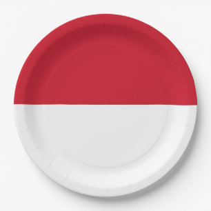 Assiettes En Carton Drapeau de Monaco