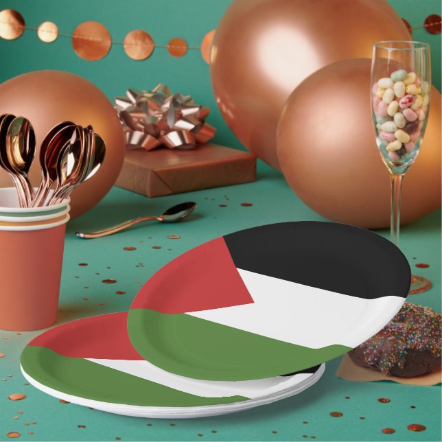 Assiettes En Carton Drapeau de Palestine (Multi)