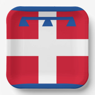 Assiettes En Carton Drapeau de Piemonte (Italie)