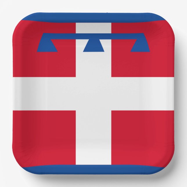 Assiettes En Carton Drapeau de Piemonte (Italie) (Recto)