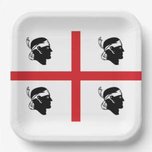 Assiettes En Carton Drapeau de Sardegna (Italie)
