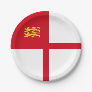 Assiettes En Carton Drapeau de Sercq