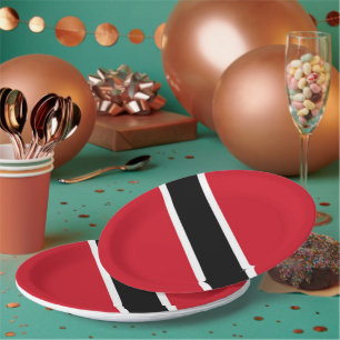 Assiettes En Carton Drapeau de Trinité-et-Tobago