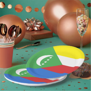 Assiettes En Carton Drapeau des Comores