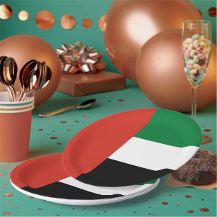 Assiettes En Carton Drapeau des Émirats arabes unis