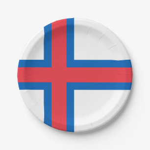Assiettes En Carton Drapeau des îles Féroé