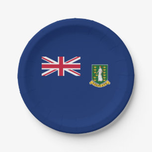 Assiettes En Carton Drapeau des îles Vierges britanniques