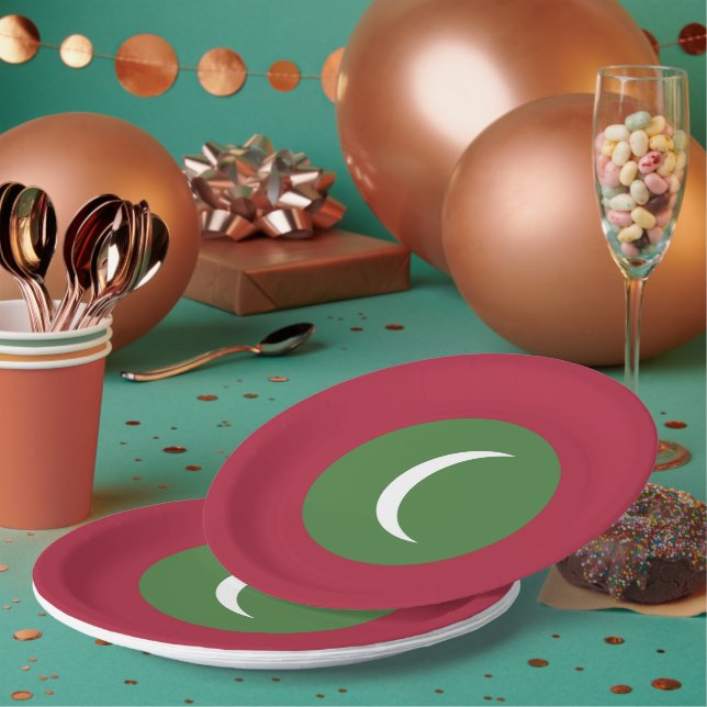 Assiettes En Carton Drapeau des Maldives (Multi)