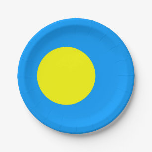 Assiettes En Carton Drapeau des Palaos
