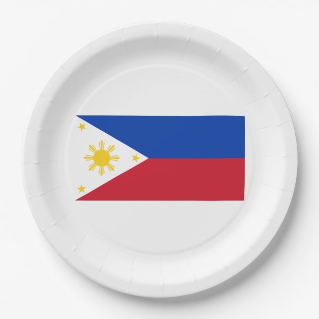 Assiettes En Carton Drapeau des Philippines (Devant)