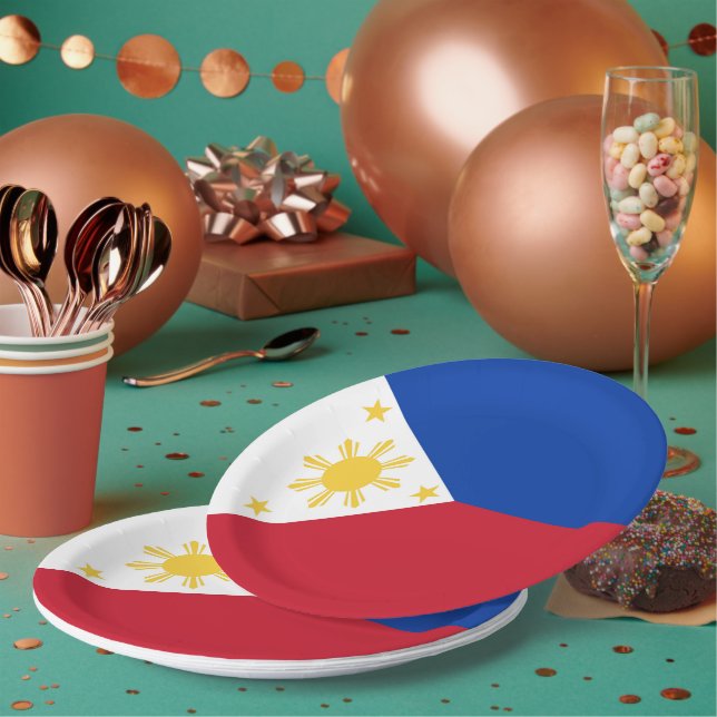 Assiettes En Carton drapeau des Philippines (Multi)