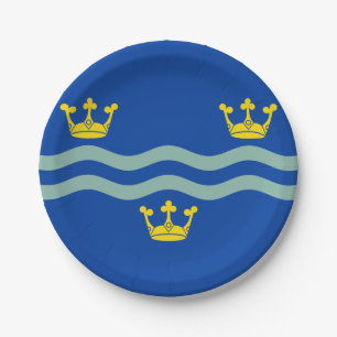 Assiettes En Carton Drapeau des plaques de papier Cambridgeshire