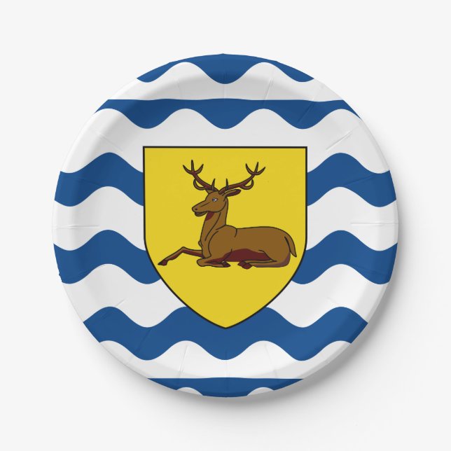 Assiettes En Carton Drapeau des plaques de papier Hertfordshire (Devant)