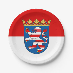 Assiettes En Carton Drapeau des plaques de papier Hesse