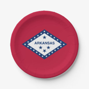 Assiettes En Carton Drapeau d'État de l'Arkansas