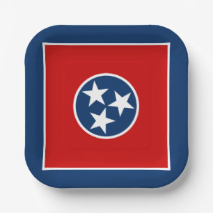 Assiettes En Carton Drapeau d'état du Tennessee