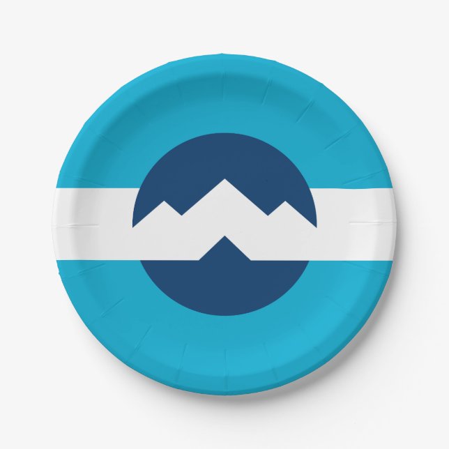 Assiettes En Carton Drapeau d'Ogden, Utah (Devant)