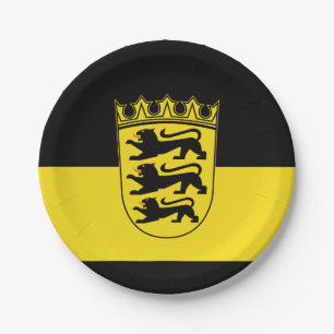 Assiettes En Carton Drapeau du Bade-Wurtemberg Plaque papier