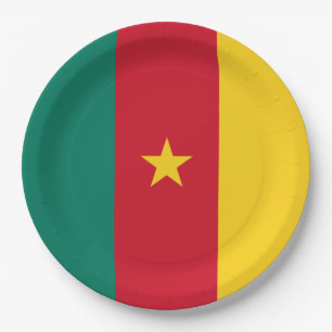 Assiettes En Carton Drapeau du Cameroun