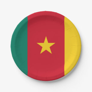 Assiettes En Carton Drapeau du Cameroun