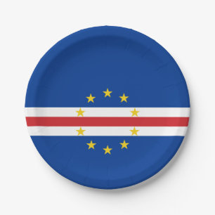Assiettes En Carton Drapeau du Cap-Vert