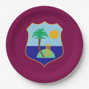 Assiettes En Carton Drapeau du cricket des Antilles